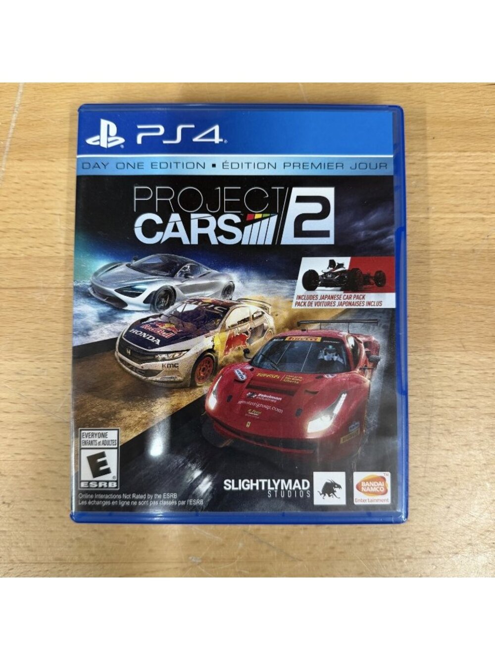 Project Cars 2 Bandai Namco Sony PlayStation 4 PS4 Video Game blue Pro Enhanced